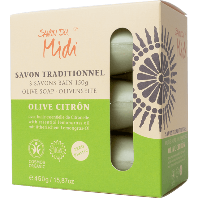 Savon du Midi Olivensæbe Med Citrongræsolie 450 Gram