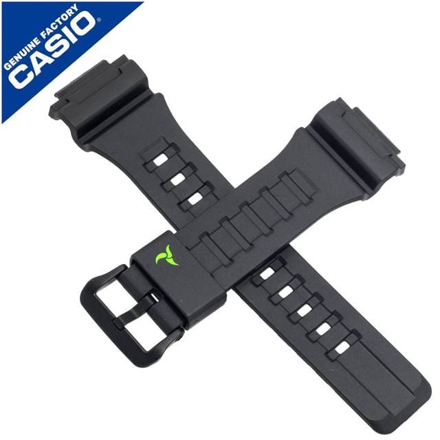 Casio Black Resin Strap Green Symbol STL-S100H-1AV