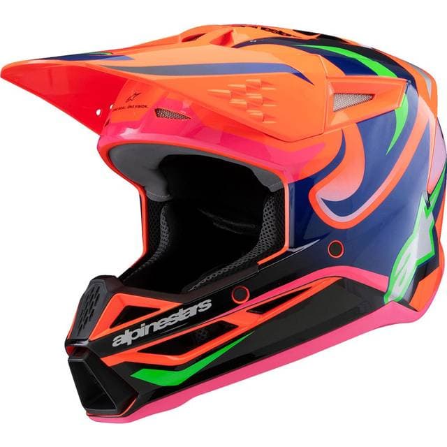 Alpinestars SM3 Deegan Junior - Orange Fluo/Lilla/Pink Junior, Børn