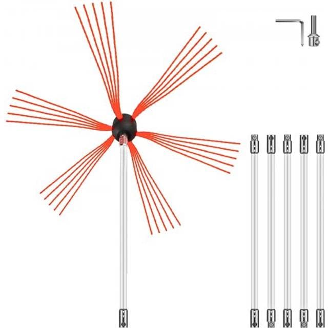 VEVOR Fleksible Skorstensfejestænger 20FT Nylon