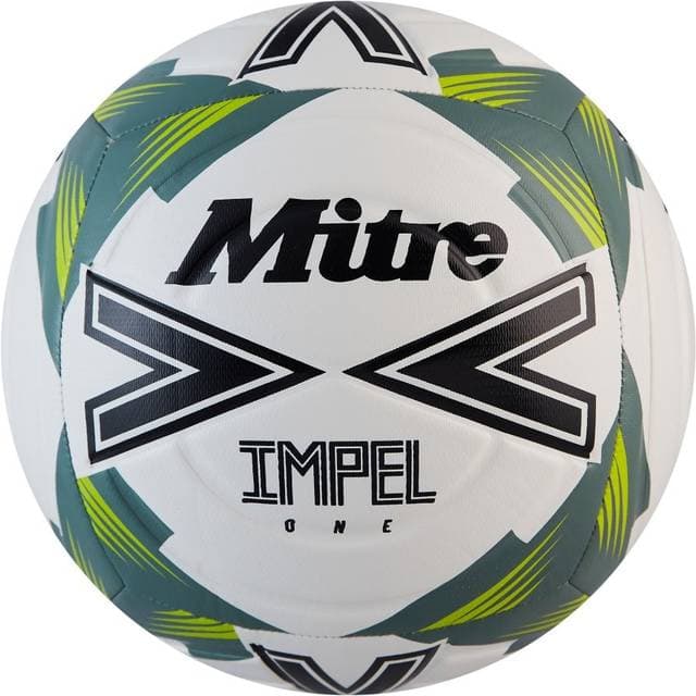 Mitre Impel One Football - White/Black/Sage Leaf