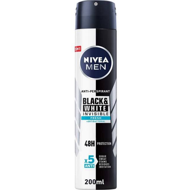 Nivea Men Invisible Black White Antiperspirant Spray 200 ml