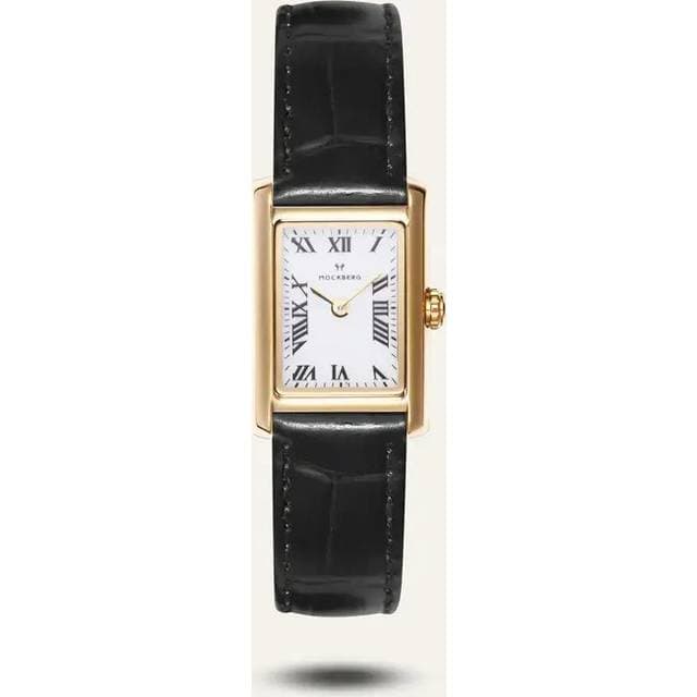 Mockberg Timeless Black Leather Gold MB0245