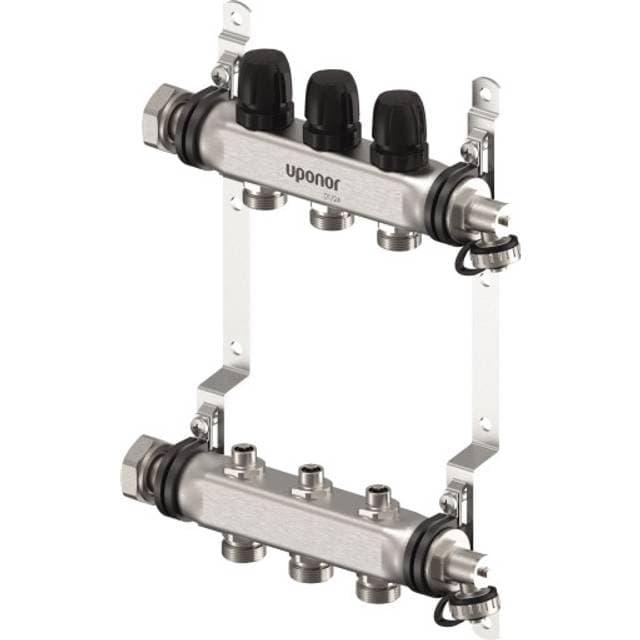 Uponor Vario S 1" gulvvarme fordelerør, 3 kredse