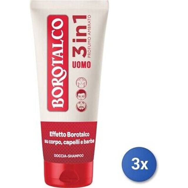 Borotalco Shower Shampoo Man 3-i-1 Amber 200 ml 201ml