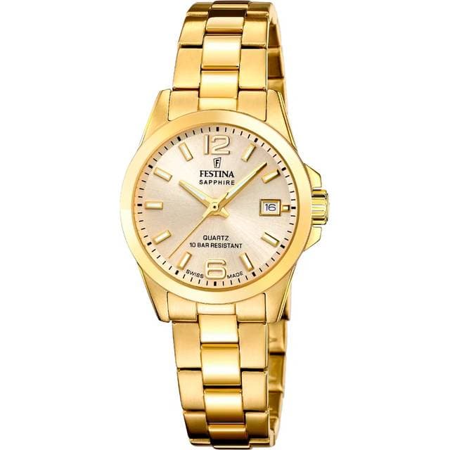 Festina Swiss Made Lady 30 MM F20050/2 Dame 30 mm Analog Kvarts Gold 14 mm