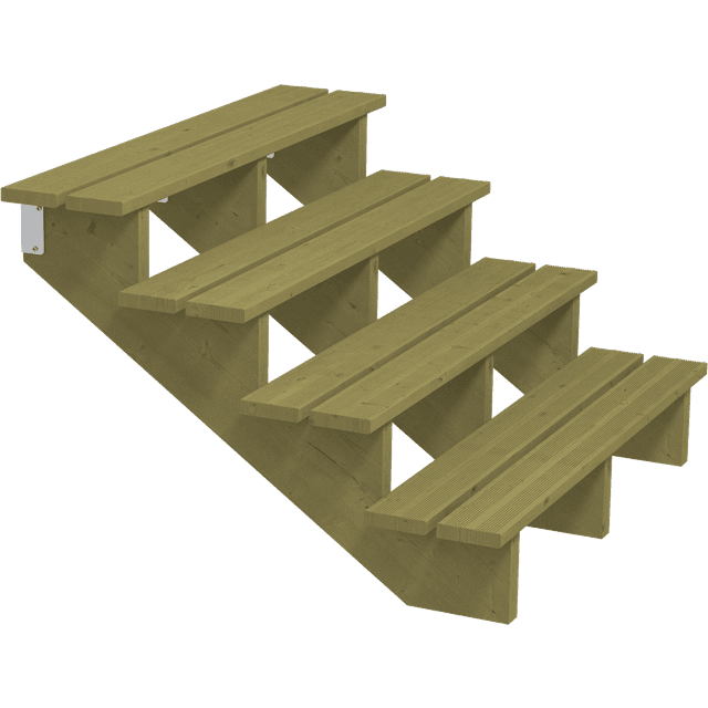 Plus Terrassetrappe 4 trin 34,2 120 cm