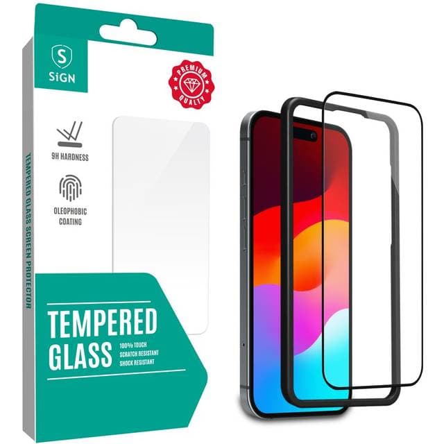 SiGN Fuld Skærmbeskytter i Hærdet Glas iPhone 16