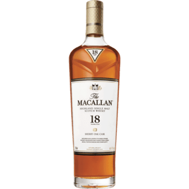 The Macallan 18 Yr Sherry Oak Single Malt by Macallan Highland 23.7oz