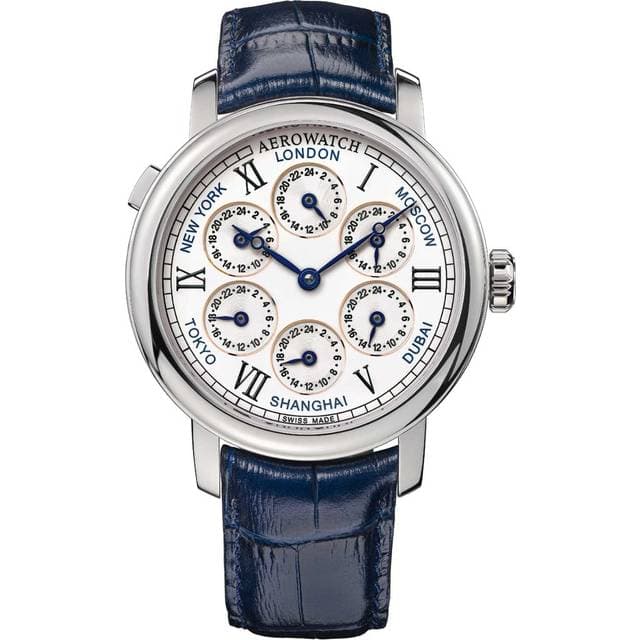 Aerowatch Renaissance 7 Time Zones A 51974 AA01 Hvid