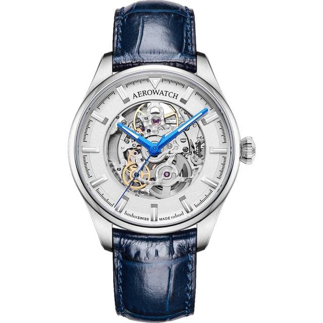 Aerowatch Les Grandes Classiques A 60996 AA02 SQ Hvid sølvfarvet automatik