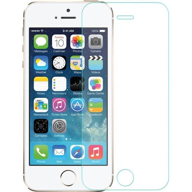 INCOVER iPhone SE 5 5S Hærdet Skærmbeskyttelse Glas Case Friendly Gennemsigtig