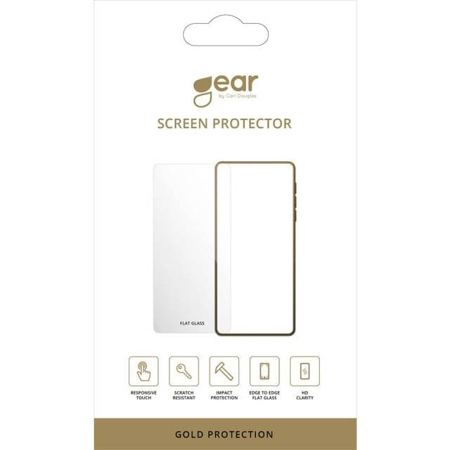 Gear Glass Prot Flat Case Friendly 2.5D Gold iPhone 16 Pro