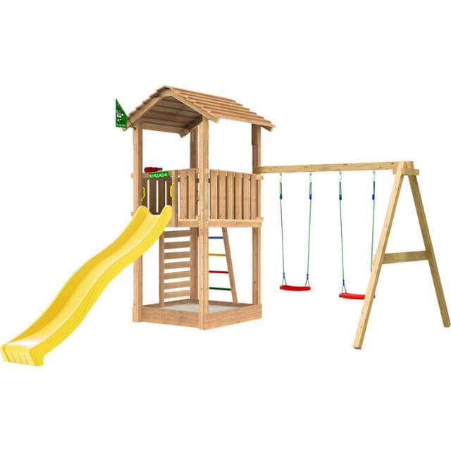 Jungle Gym Playtower Cottage 2.1 w/2-Swing Module 220 & Slide