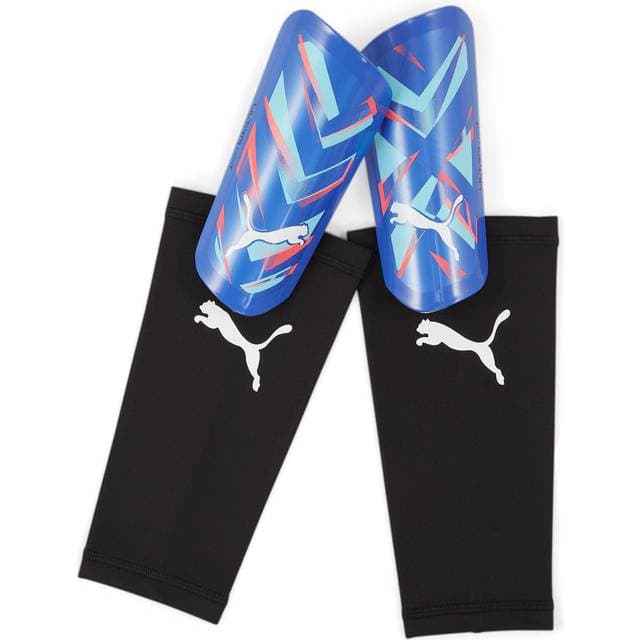 Puma Puma ULTRA Light Sleeve Football Shin Guards, Blue, XL, Accessories Electric Peppermint