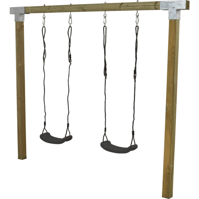 Plus Cubic Gyngestativ inkl. 2 gråsorte gyngesæder