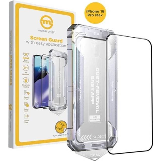 Mobile Origin Yellow Screen Guard with easy application iPhone 16 Pro