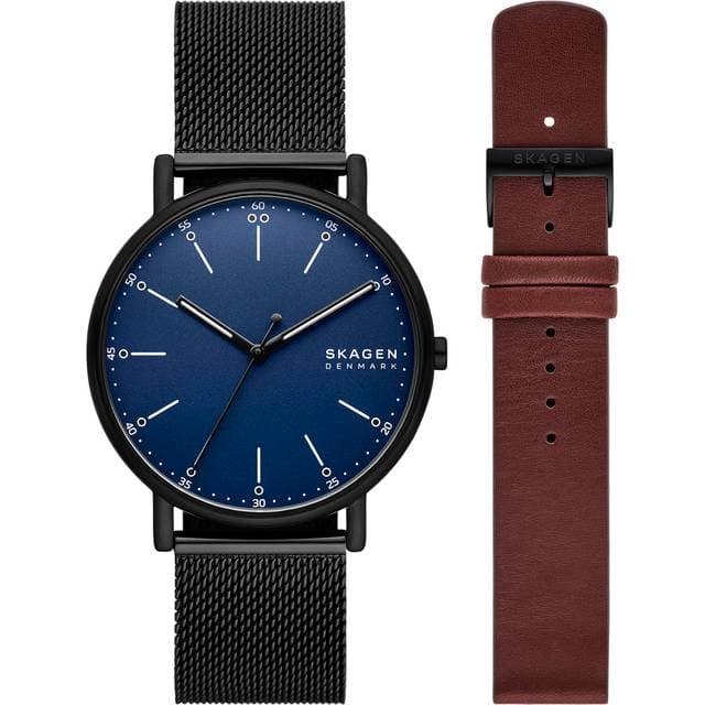 Skagen Skagen Denmark Signatur SKW6933SET Herre 40 mm Analog Kvarts Mineralglas Blue 20 mm