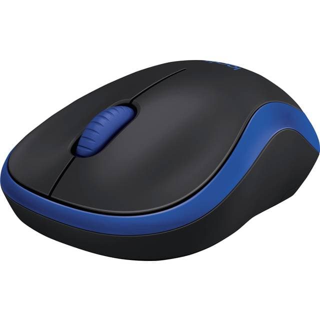 Logitech M185 Cordless Optical Mouse USB Sort Blå