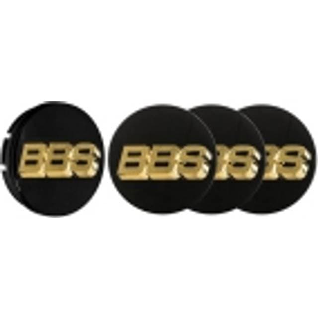 BBS 3D Centerkapsel Sort 56mm 4 Stk
