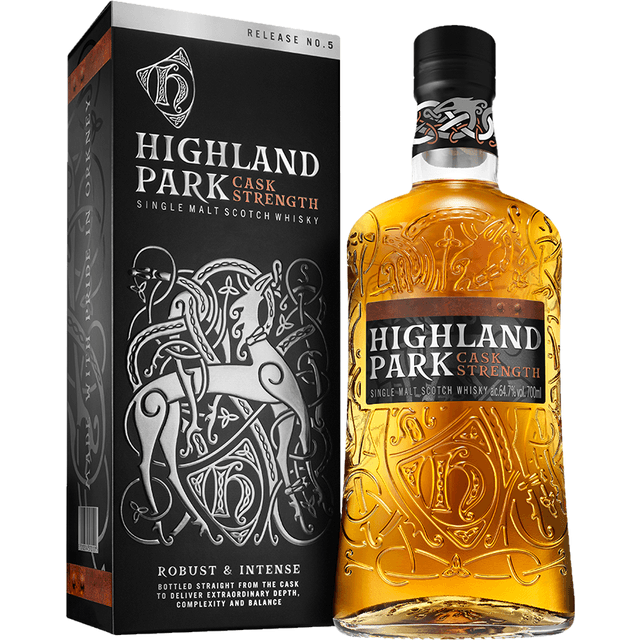 Highland Park Cask Strength Release No. 5. 64,7% Single Malt Scotch Whisky fra Orkney 70 cl