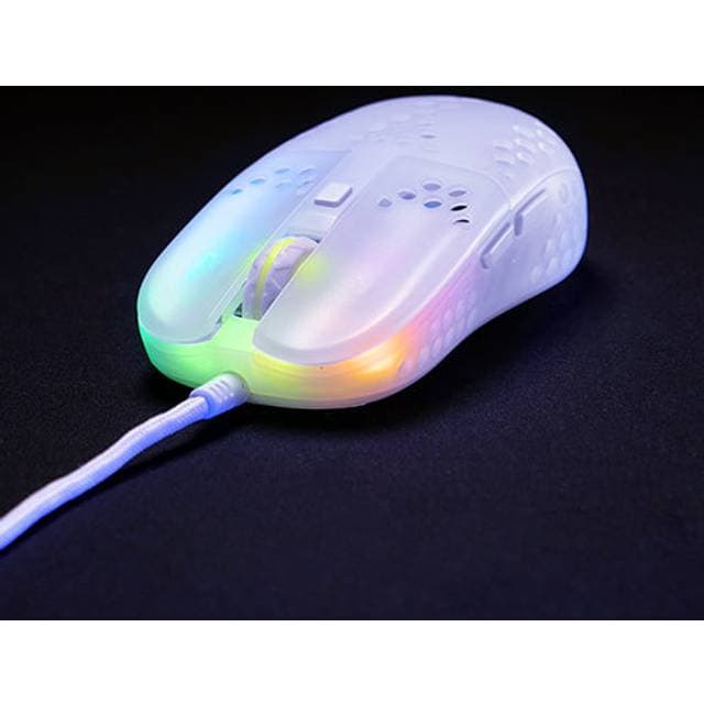 Xtrfy MZ1 RGB Rail Gaming Mus 6 Knapper Hvid Med RGB-LED Lys