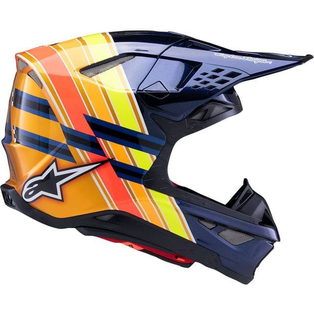 Alpinestars Crosshjelm S-M10 TLD Edition 25 - Mørkeblå/Orange/Gul/Rød