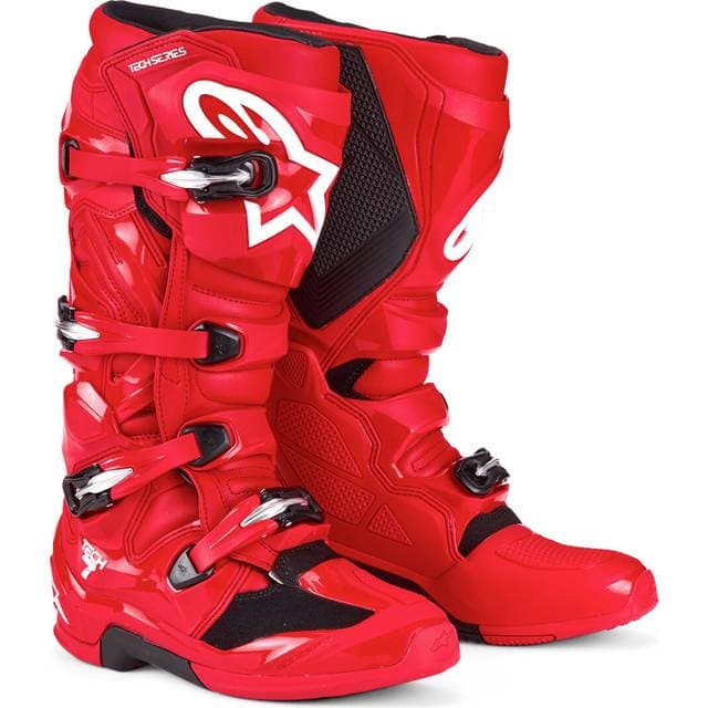 Alpinestars Tech 7 Grøn Crossstøvler Bright Red