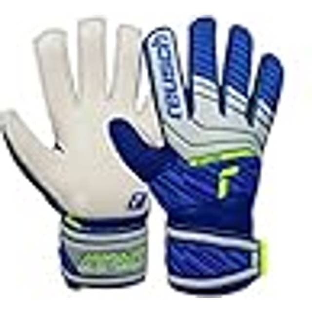 reusch Attrakt Solid Junior Goalkeeper Gloves - Vapour Grey/Deep Blue