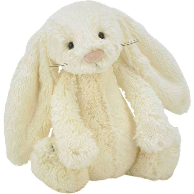 Jellycat Cremehvid kanin Lille Bashful bamse 18 cm