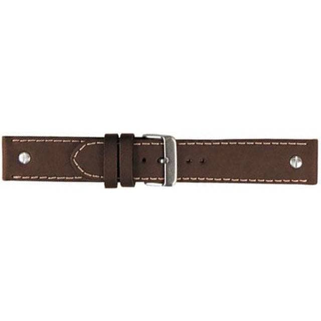Falkenlund Deluxe Beco Watch Strap Chrono Matt Brown Silver Buckle 6313630S