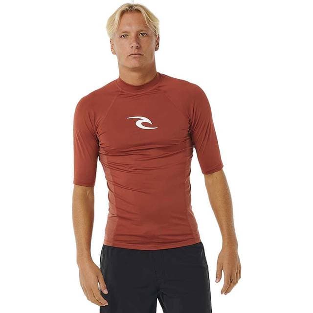 Rip Curl Waves UVP Performance S/S Lycra Herrer Rød