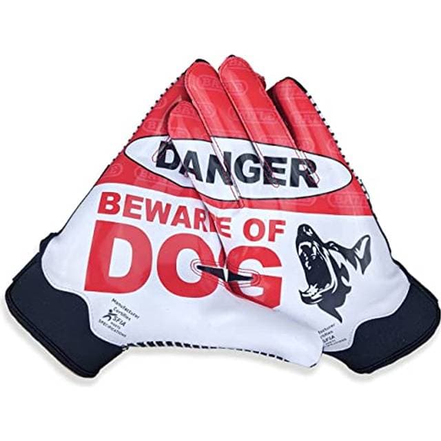 Battle Beware of Dog Doom 1.0 Wide Receiver Football Gloves X-Large