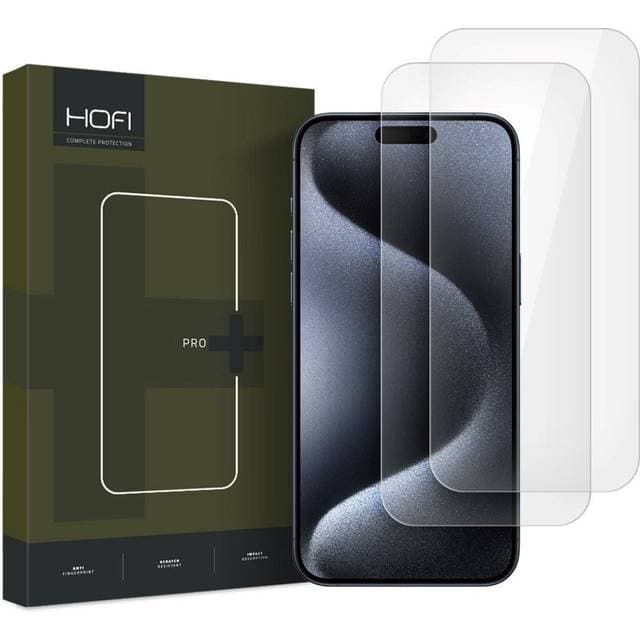 Hofi iPhone 16 Pro Glass Pro Skærmbeskyttelsesglas 2 Stk. Case Friendly Gennemsigtig