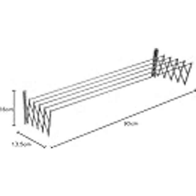 sauvic 90 Cm Ausziehbare Wäscheleine Aluminium Silber