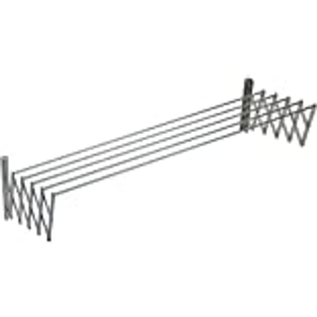 sauvic Extendable Aluminium Clothesline - Silber