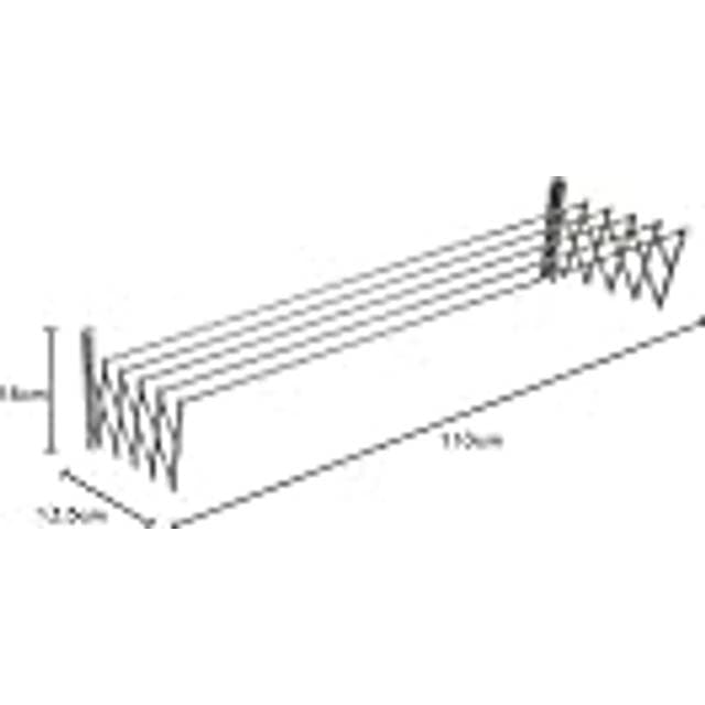 sauvic Extendable Aluminium Clothesline Silber