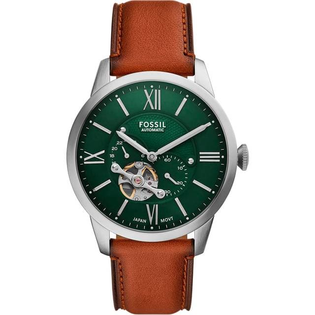 Fossil Townsman ME3265 Herre 44 mm Analog Automatisk Mineralglas Green 22 mm