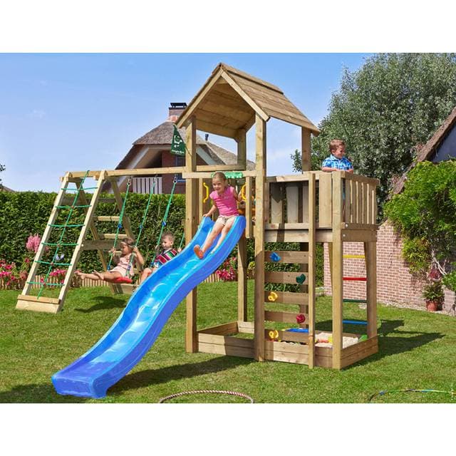 Jungle Gym legetårn Mansion m/klatremodul ekskl. rutsjebane