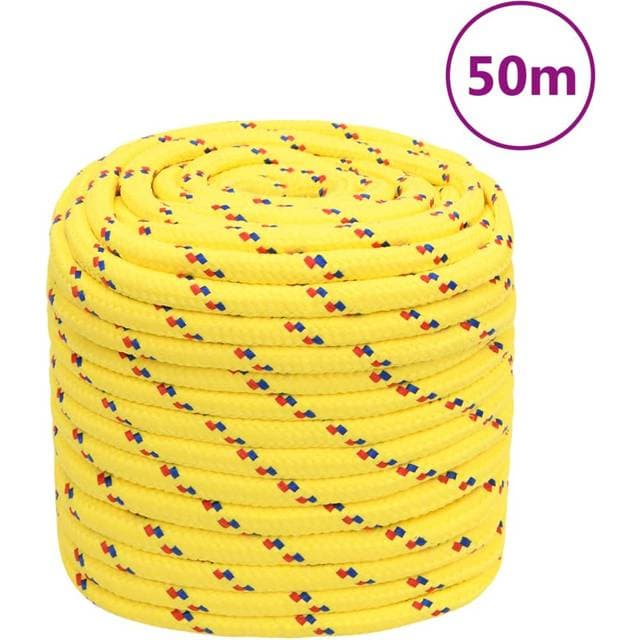 vidaXL Tovværk Til Båd 16 mm 50 m Polypropylen Gul