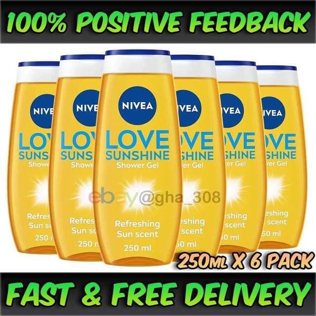 Nivea Love Sunshine Shower Gel 250 ml 250ml 6-pak