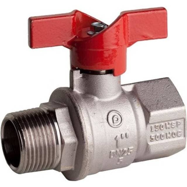 PETTINAROLI kuglehane med T-greb muffe/nippel 1"