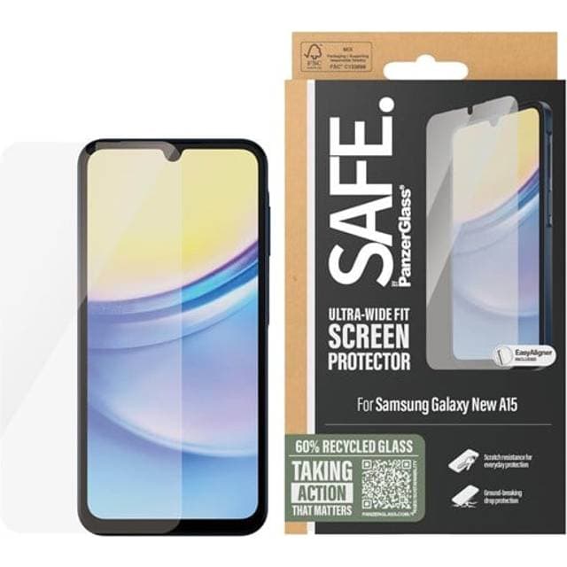 SAFE. by PanzerGlass Screen Protector Samsung Galaxy A16 A16 5G Ultra-Wide Fit