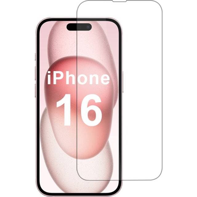 INCOVER iPhone 16 Skærmbeskyttelse 2.5D Hærdet Glas Case Friendly Gennemsigtig