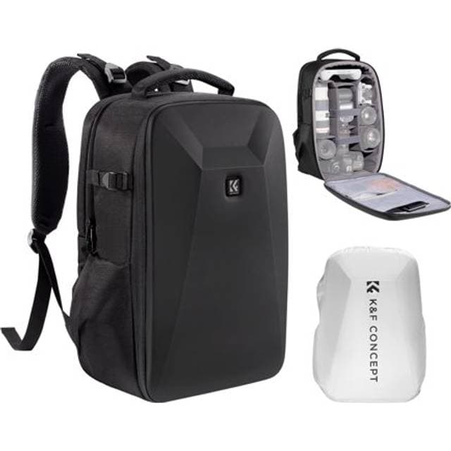 K&F Concept K&F Concept, K&F Concept Waterproof Professional DSLR Camera Backpack Anti-Camera Case with EVA Anti-Shock Bubble for SLR Camera Photography Bag with Rain Cover for Travel