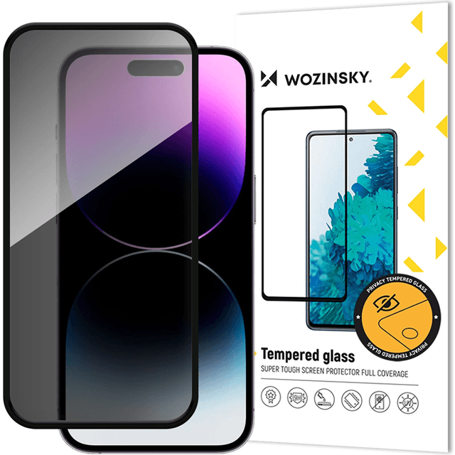 Wozinsky Privacy Glass hærdet glas med antispionfilter til iPhone 16 Plus