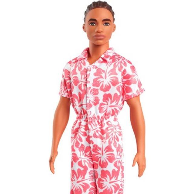 Barbie Fashionista Ken Printed Boiler Suit With Green Sandals