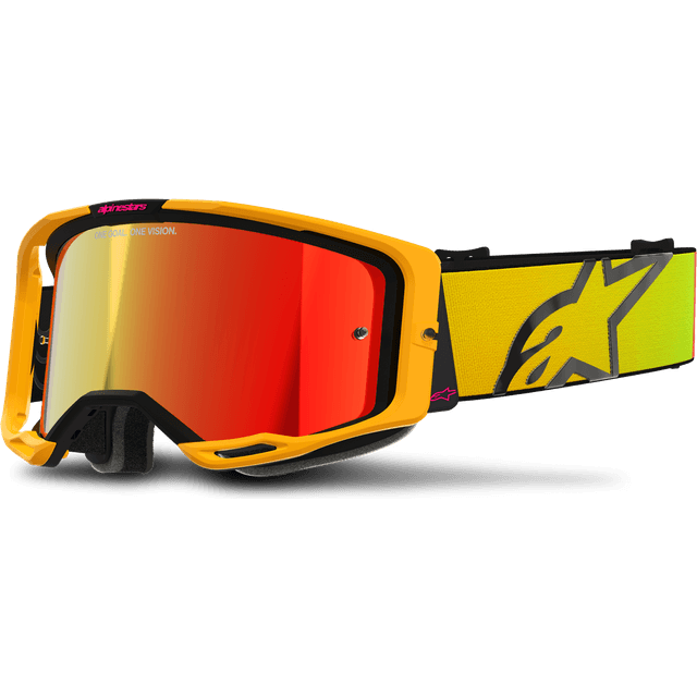 Alpinestars Crossbriller Vision 8 Corp - Gul/Pink/Mirror Red