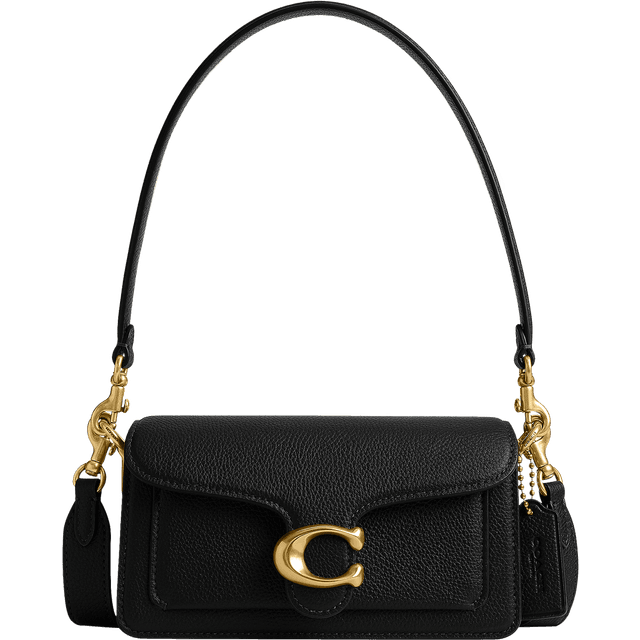 Coach Tabby Shoulder Bag 20 - Polished Pebble Leather/Brass/Black