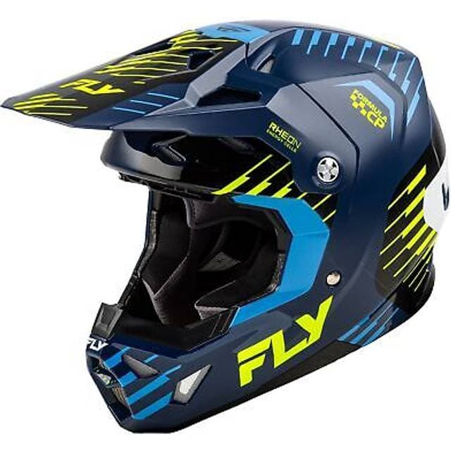 Fly Racing Crosshjelm Formula CP Slice - Marineblå/Hi/Vis/Hvid